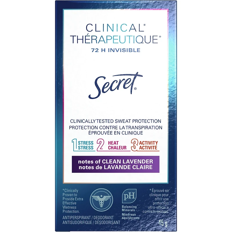 Antisudorifique et désodorisant invisible en bâton Secret Thérapeutique