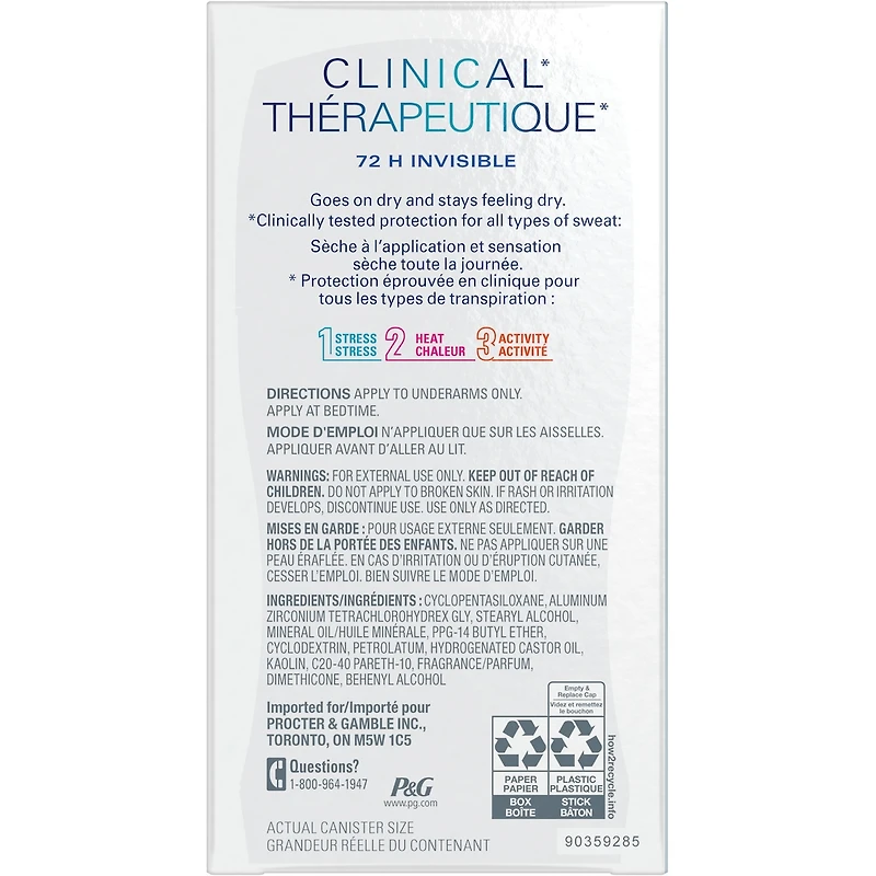 Antisudorifique et désodorisant invisible en bâton Secret Thérapeutique