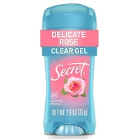 Antisudorifique et désodorisant en gel transparent pour femmes Secret Fraîcheur, parfum Rose délicate