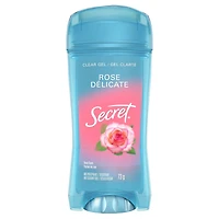 Antisudorifique et désodorisant en gel transparent pour femmes Secret Fraîcheur, parfum Rose délicate