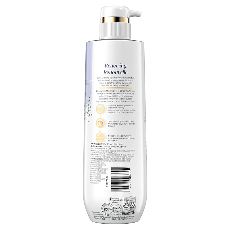 Olay Cleansing & Renewing Nighttime Body Wash with Vitamin B3 and Retinol
