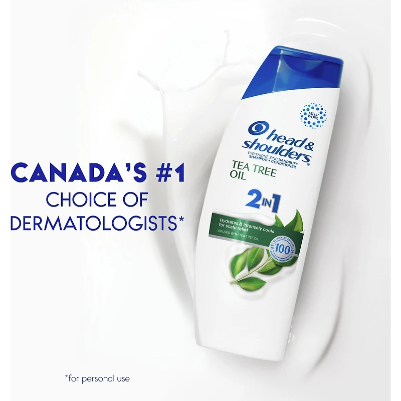 Shampooing et revitalisant 2 en 1 Head & Shoulders avec huile d’arbre à thé