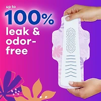 Radiant Feminine Pads for Women, Size 3 Heavy, with Wings, Light Clean Scent