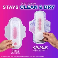 Radiant Feminine Pads for Women, Size 3 Heavy, with Wings, Light Clean Scent