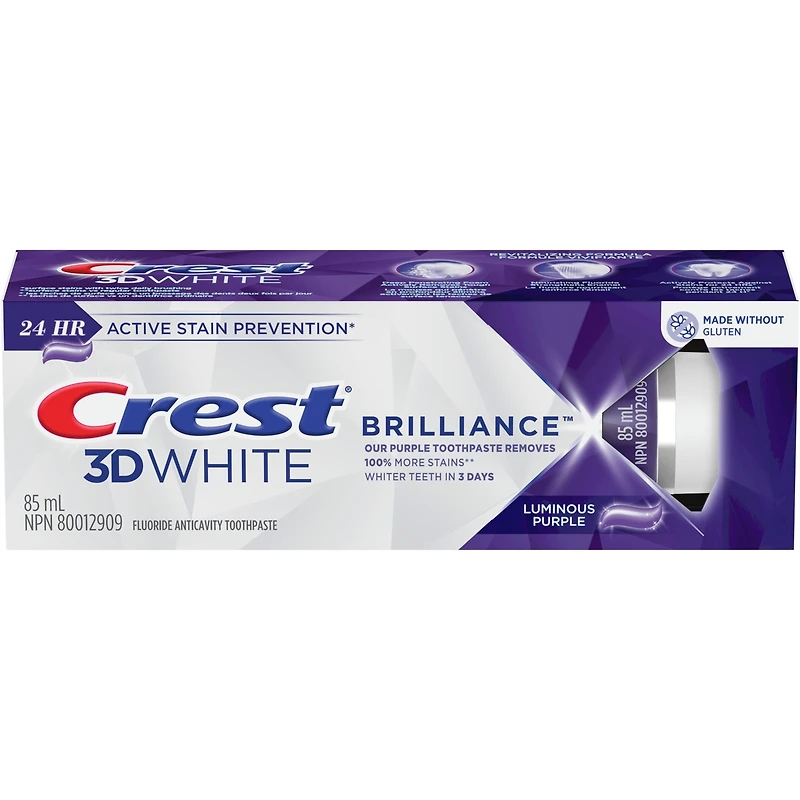 3D White Brilliance Teeth Whitening Purple Toothpaste