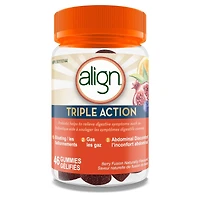 Triple Action Gummies, Prebiotic Supplement, Prebiotic for Women and Men, Helps Relieve Gas, Bloating, and Abdominal Discomfort