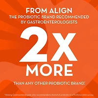 Gélifiés Align Triple action, supplément prébiotique, prébiotique, femmes/hommes, aide à soulager: gaz, ballonnements, inconfort abdominal