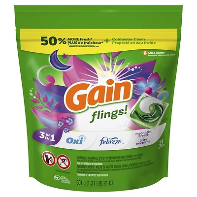 Capsules de détergent à lessive Flings