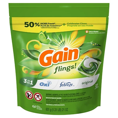 Capsules de détergent à lessive Flings