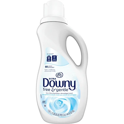 Ultra Free & Gentle Laundry Liquid Fabric Softener (Fabric Conditioner), 60 Loads, Hypoallergenic