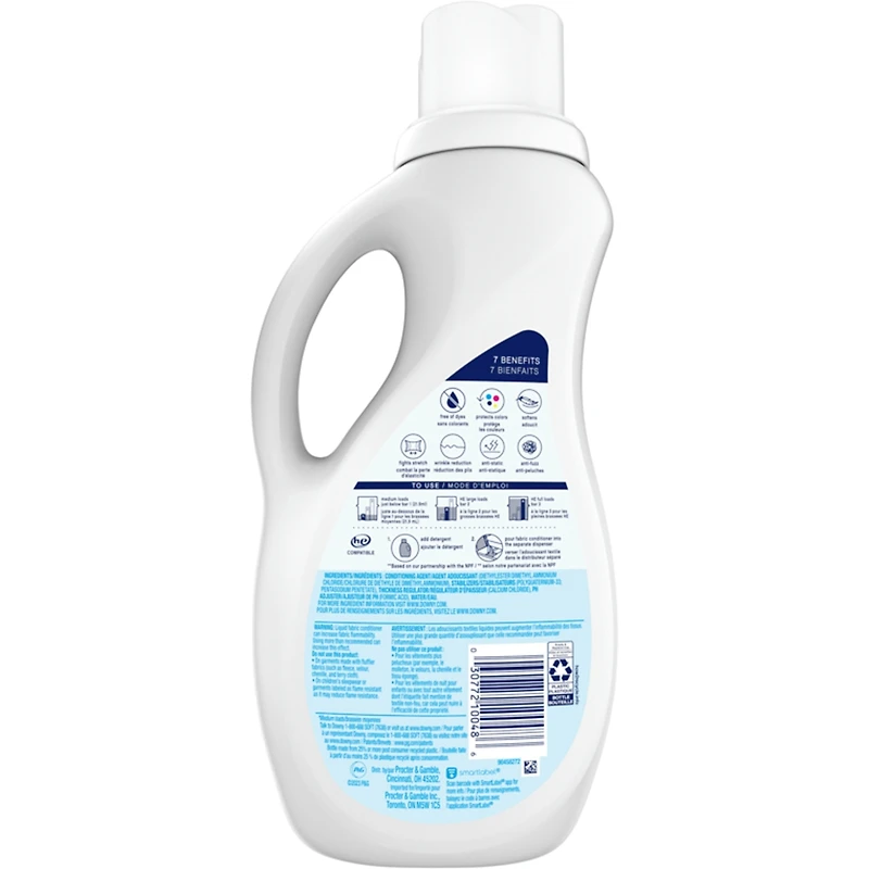 Ultra Free & Gentle Laundry Liquid Fabric Softener (Fabric Conditioner), 60 Loads, Hypoallergenic