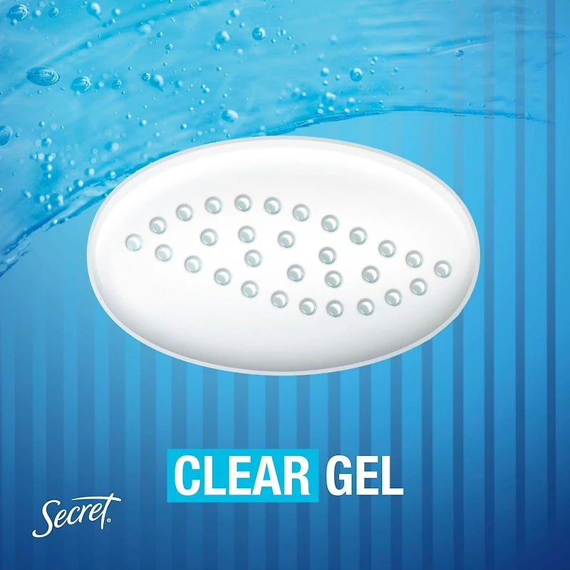 Antisudorifique désodorisant en gel clarté Secret Outlast pour femmes, Fraîcheur après-douche