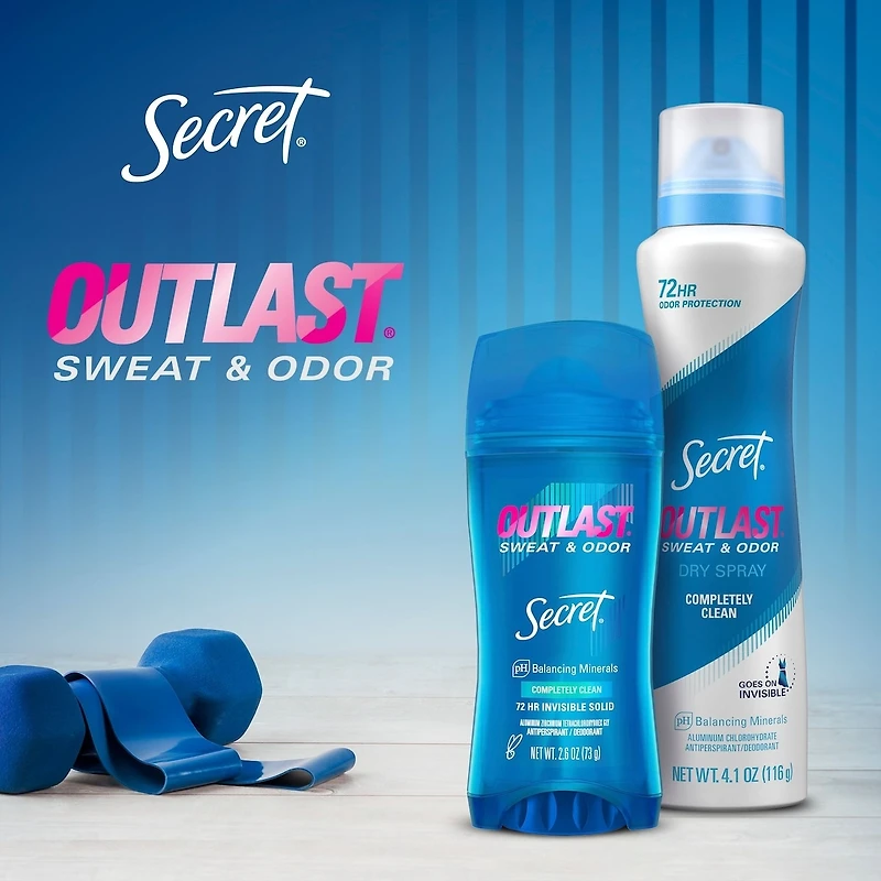 Antisudorifique & désodorisant Secret Outlast, gel clarté pour femmes, Lavande