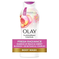 Fresh Outlast Paraben Free Body Wash with Energizing Notes of Peach and Cherry Blossom