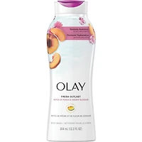Fresh Outlast Paraben Free Body Wash with Energizing Notes of Peach and Cherry Blossom