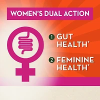 Probiotique Align Double action pour femmes, probiotiques pour la santé intestinale et féminine, aide à soulager les symptômes du syndrome du côlon irritable (SCI) comme les ballonnements, les gaz et l’inconfort abdominal, avec gattilier