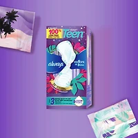Radiant Teen Pads, Size 3, Extra Heavy, with Wings, Unscented