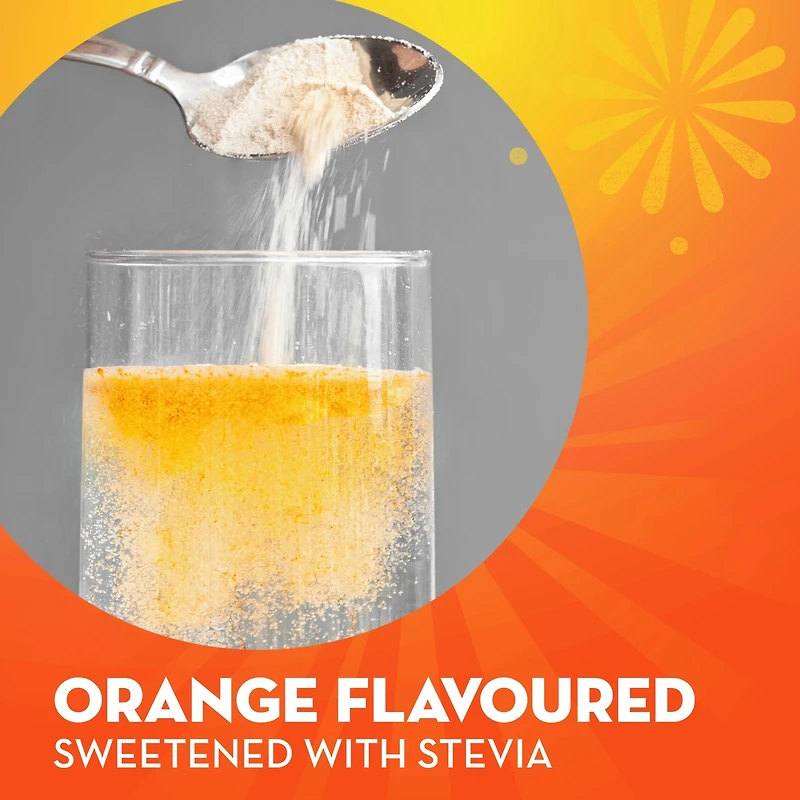 Fibre+ Collagen Peptides, Psyllium Husk Powder, Plant Based Fibre, Sugar-Free with Stevia, Orange Flavoured