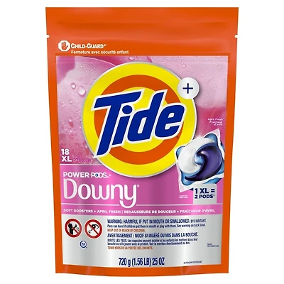 Capsules de détergent à lessive Power PODs + Downy