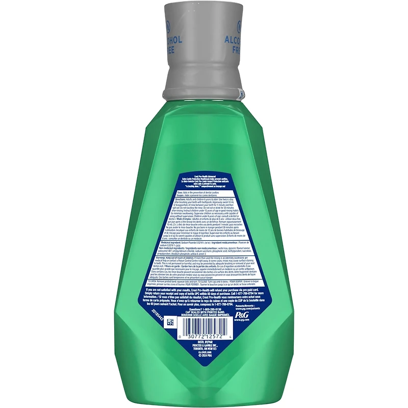 Rince-bouche Crest Pro-Santé Avancé Protection anticarie maximale, menthe douce