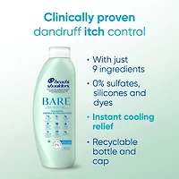 Shampooing antipelliculaire Contrôle des démangeaisons BARE, traitement antipelliculaire