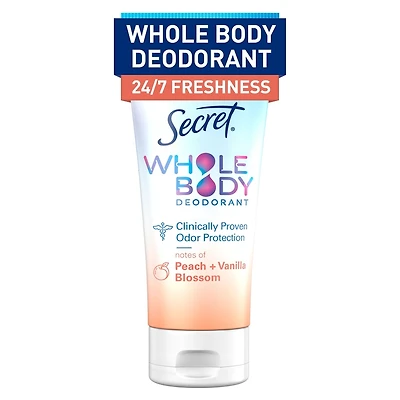 Whole Body Aluminum Free Deodorant Invisible Cream Peach & Vanilla