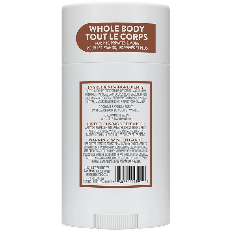 Whole Body deodorant, Coconut & Vanilla