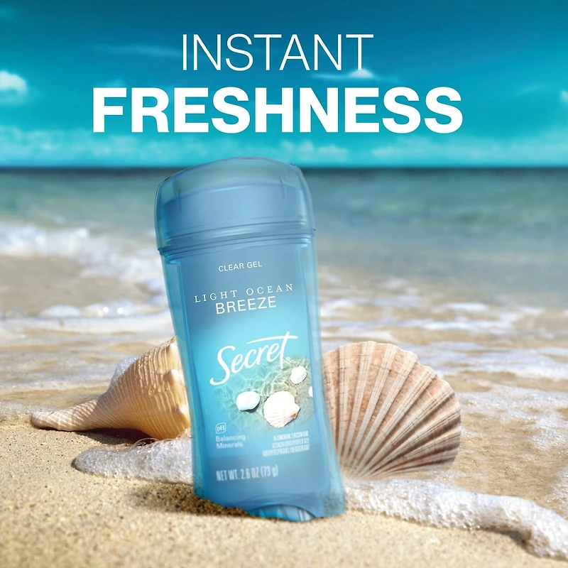 Antisudorifique et désodorisant gel clarté Fraîcheur pour femmes, parfum Brise marine