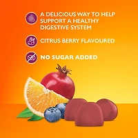 Supplément gélifié Metamucil Fibre + métabolisme pour la santé digestive, origine végétale, sans sucre ajouté, saveur de baies et d’agrumes, 72 gélifiés