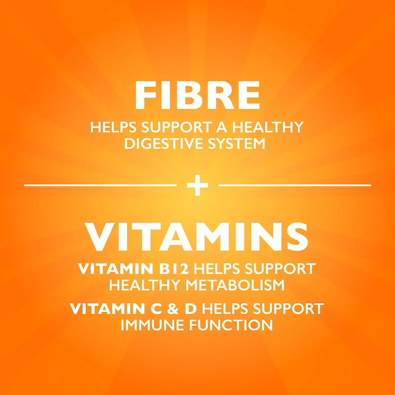 Supplément gélifié Metamucil Fibre + métabolisme pour la santé digestive, origine végétale, sans sucre ajouté, saveur de baies et d’agrumes, 72 gélifiés