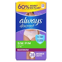 Culottes d’incontinence et de post-partum pour adultes, protègent jusqu’à 100% contre les fuites urinaires, pour femmes, taille P/M