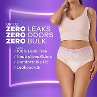 Culottes d’incontinence et de post-partum pour adultes, protègent jusqu’à 100% contre les fuites urinaires, pour femmes, taille TG, 17culottes