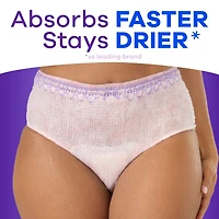 Adult Incontinence Underwear for Women and Postpartum Underwear, XL, Up to 100% Bladder Leak Protection, 17 CT