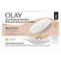 Ultra Moisture Sensitive Beauty Bar with Oat Extract and Notes of Vanilla Crème, 8 count