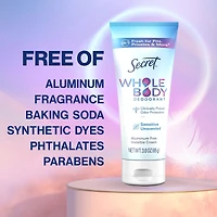 Whole Body Aluminum Free Deodorant Invisible Cream Unscented