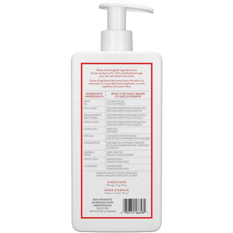 Limited Edition Moisturizing Conditioner, Candy Cane, Sulfate Free, Paraben Free, 487 ml