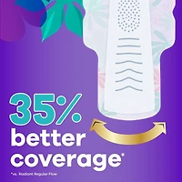 Radiant Teen Pads, Size 3, Extra Heavy, with Wings, Unscented, 20 CT