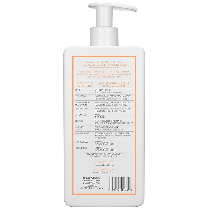 Soins Capillaires – Revitalisant Hydratant Pêche Sucrée Et Nectar