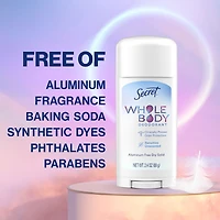 Whole Body Stick Aluminum Free Deodorant for Women Unscented
