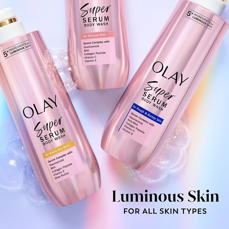 Super Serum Body Wash for Extra Dry Skin, Serum Complex for Luminous Skin