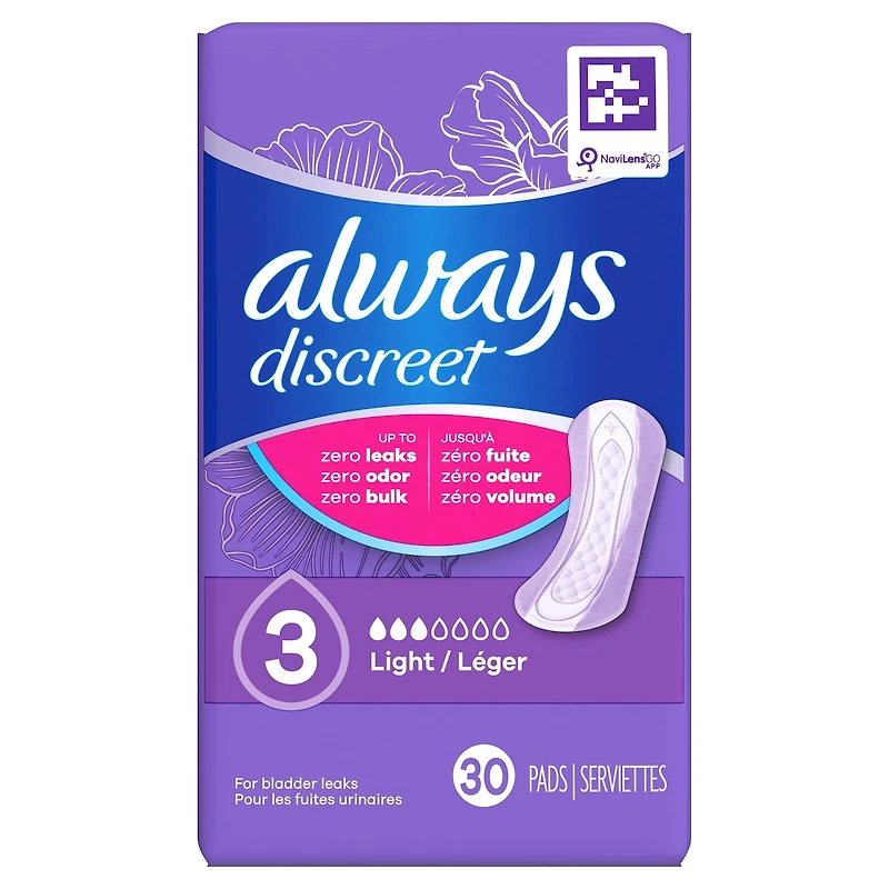 Incontinence Panty Liners for Bladder Leaks, 2, Very Light Absorbency, 48 CT