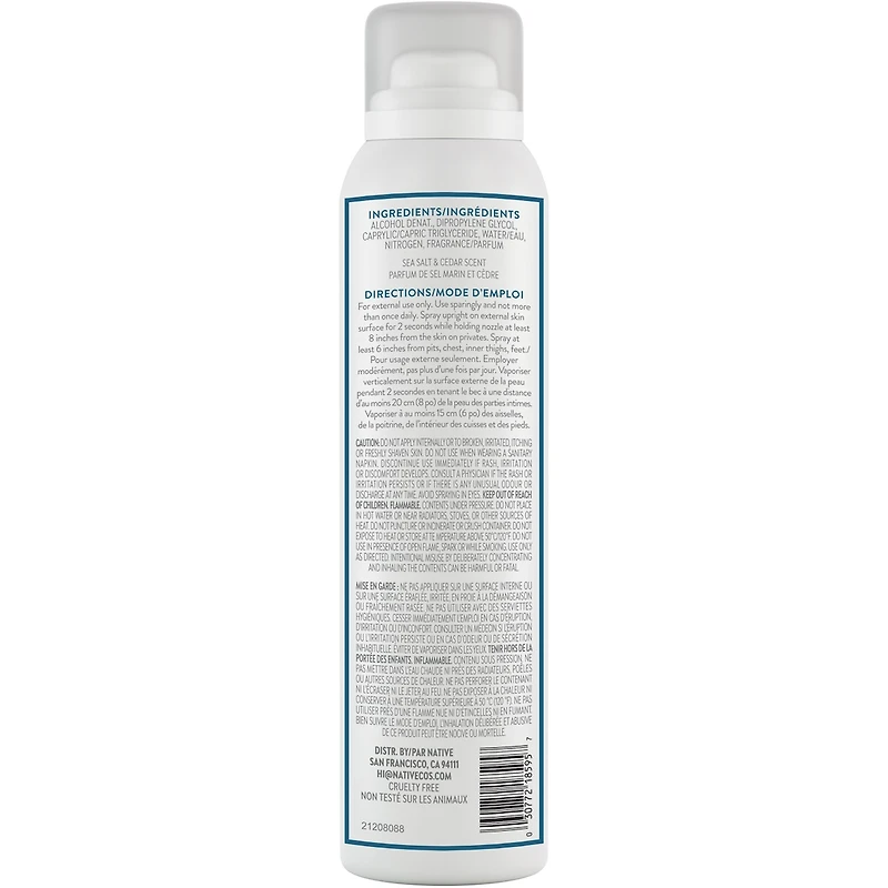Sea Salt & Cedar Whole Body Deodorant Spray