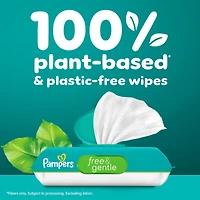Lingettes pour bébés Pampers pur et délicat, 99 % d’eau, hypoallergéniques, non parfumées, entièrement à base de plantes, lingettes pour bébés sans plastique, 468 lingettes pour bébés au total (6X emballages rabattables)