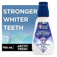 3D White Peroxide Mouthwash/Mouth Rinse, Strengthens Enamel, Whitens Teeth, Prevents Cavities, Alcohol Free, Contains Fluoride, Wintermint Flavor