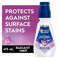 3D White Fresh Whitening Mouthwash/Mouth Rinse, Prevents Surface Stains, Kills Millions of Bad Breath Germs, Alcohol-Free