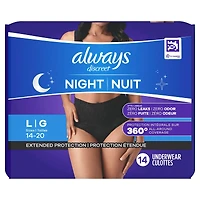 Culottes d’incontinence de nuit pour adultes, pour femmes, protègent jusqu’à 100 % contre les fuites urinaires, taille G, 14 culottes