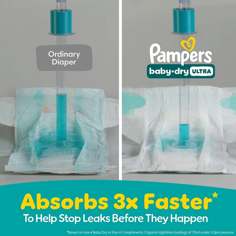 Baby Dry Ultra Diapers, 4 (22-37 lbs), 102 Count, Absorbent Disposable Diapers