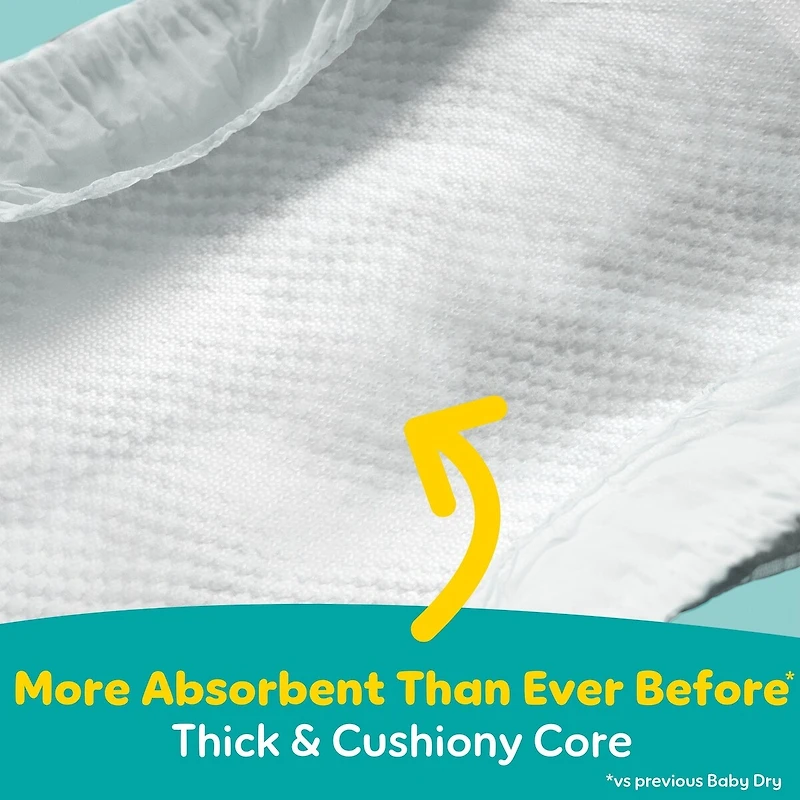 Baby Dry Ultra Diapers, 4 (22-37 lbs), 102 Count, Absorbent Disposable Diapers