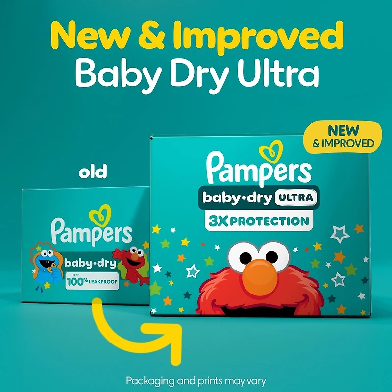 Baby Dry Ultra Diapers, 4 (22-37 lbs), 102 Count, Absorbent Disposable Diapers