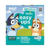 Sous-vêtements d’entraînement Pampers Easy Ups, taille 7 (6T/7T, garçons, 40 sous-vêtements